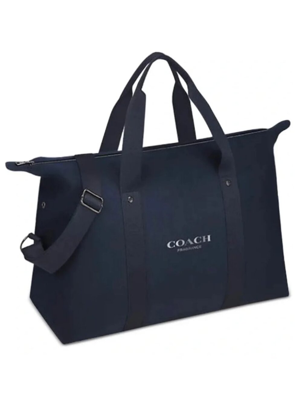 NEW! COACH Fragrance WEEKENDER DUFFLE TOTE BAG in NAVY BLUE GYM VACATION TRAVEL